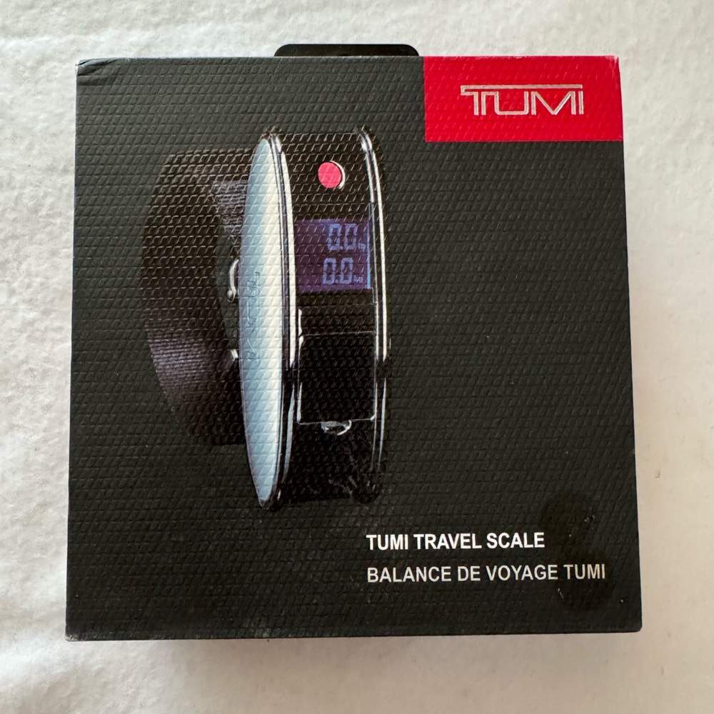 Tumi Black and Silver Portable, Handheld, Digital Luggage Travel Scale